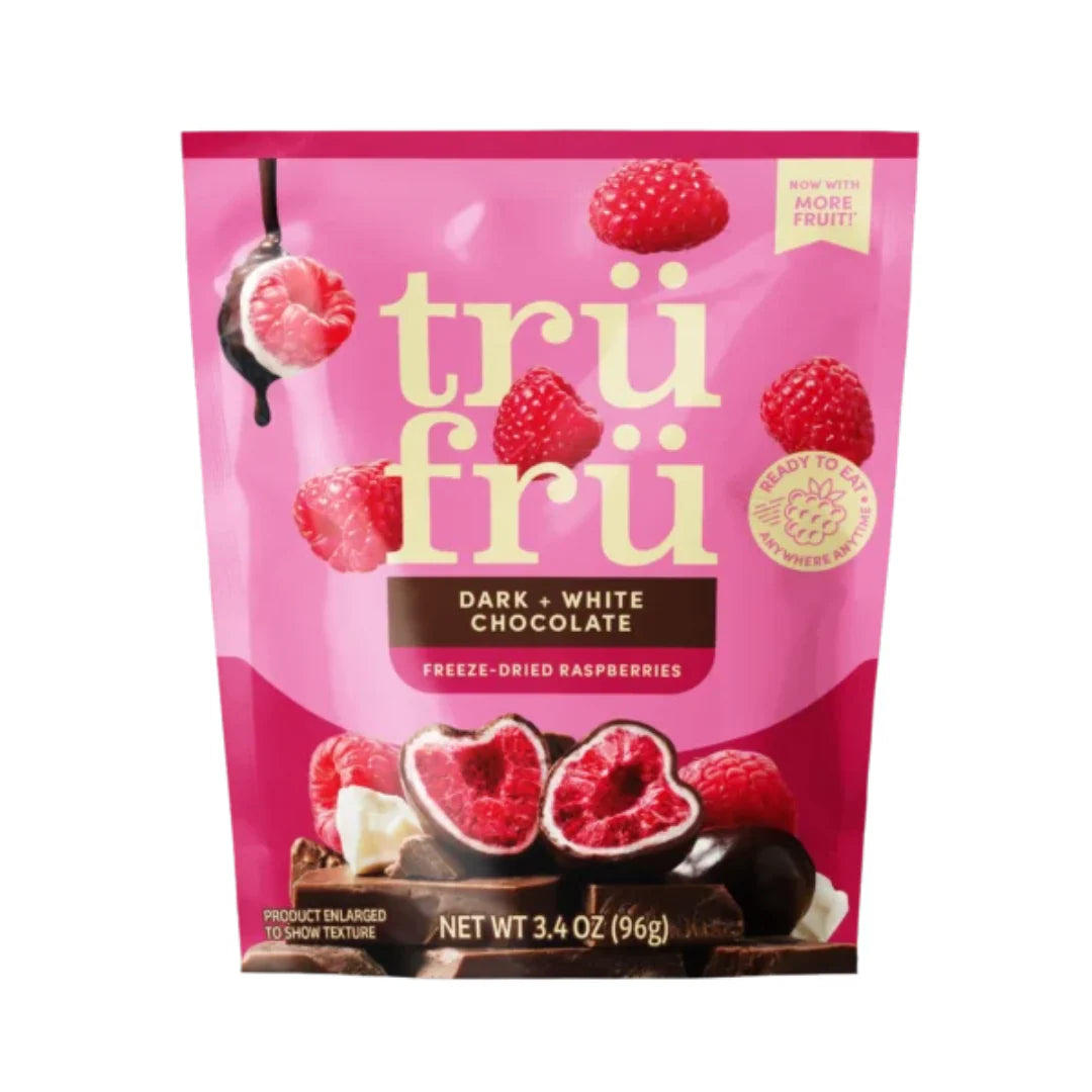 Freeze-Dried Fresh Raspberries with White and Dark Chocolate - 3.4Oz