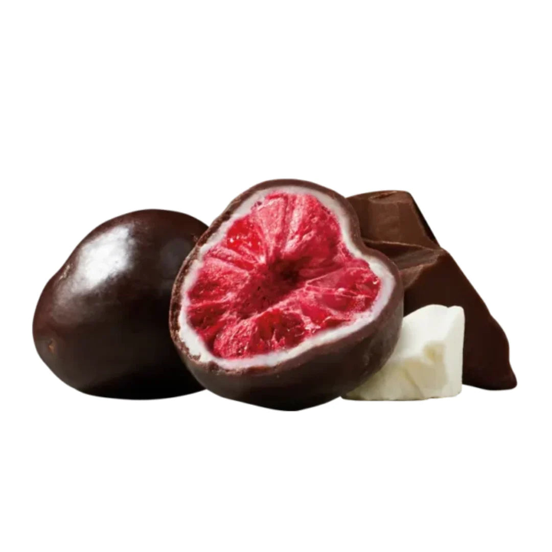 Freeze-Dried Fresh Raspberries with White and Dark Chocolate - 3.4Oz