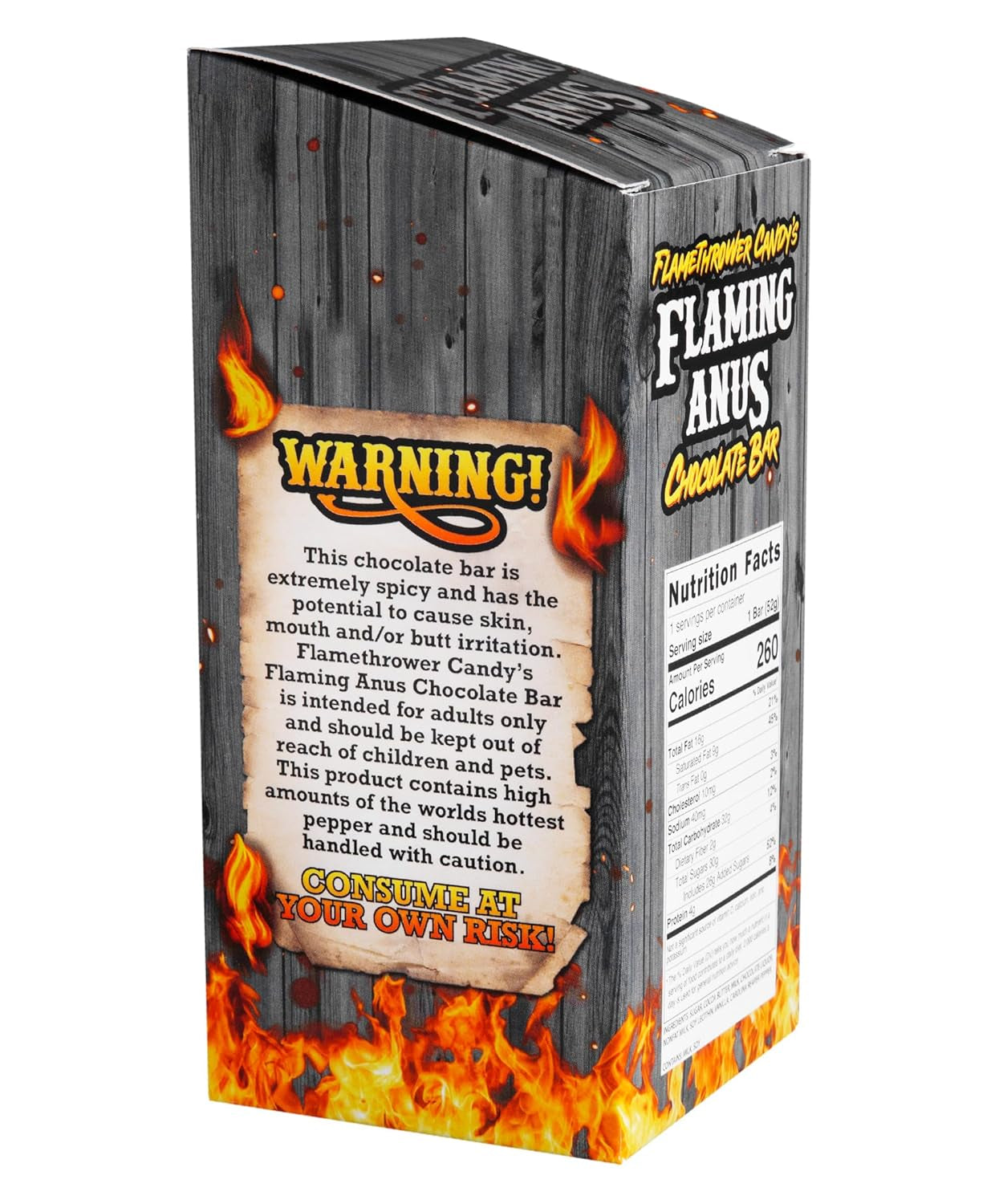 Flaming Anus Chocolate Bar - 2.2 Million Scovilles