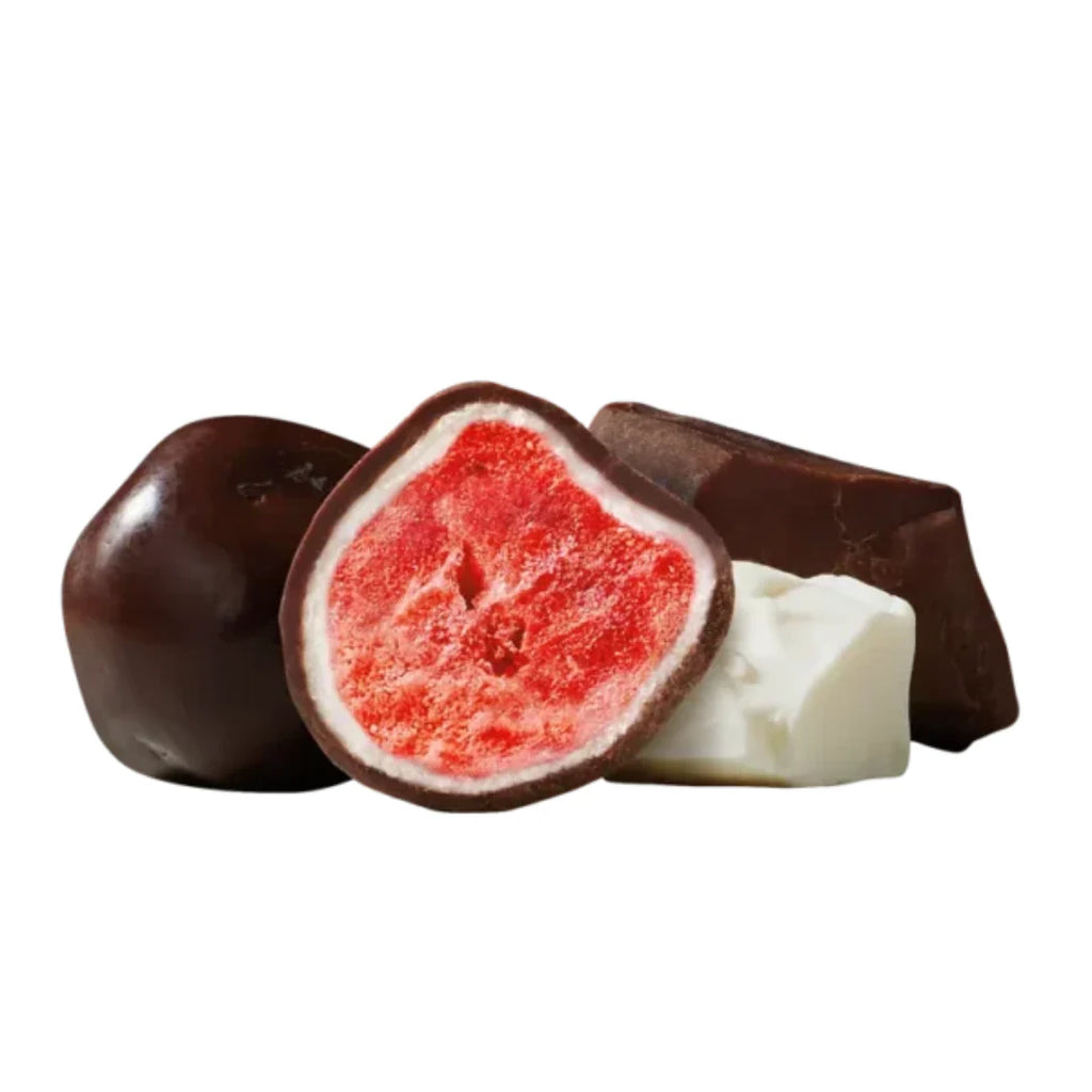 Freeze-Dried Fresh Strawberries with White & Dark Chocolate - 3.4Oz