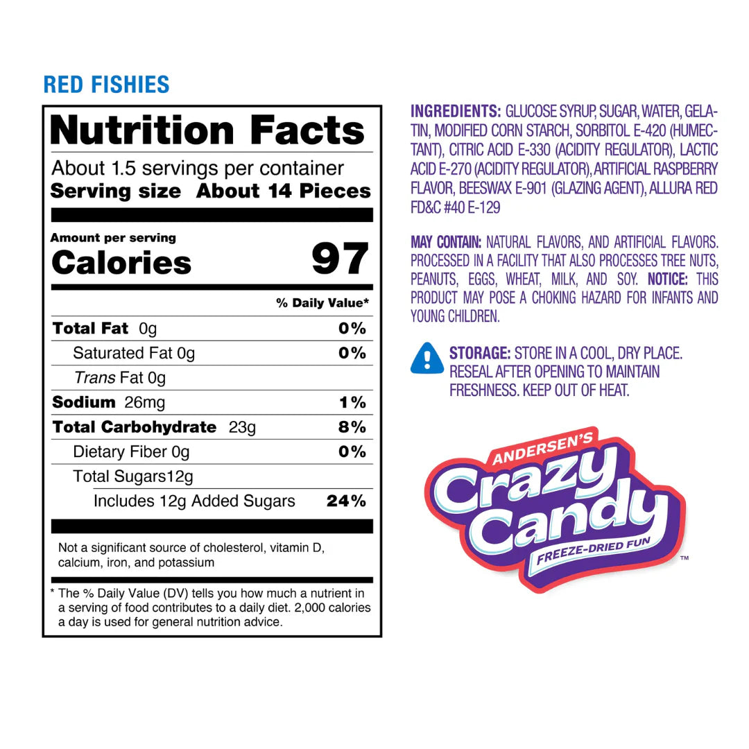 Freeze Dried Red Fishies - 1.5Oz