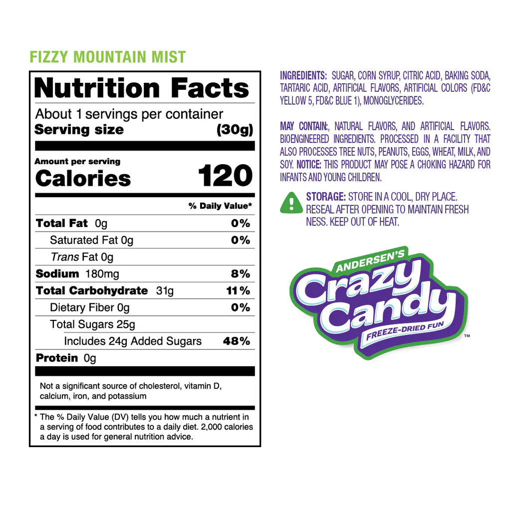 Freeze Dried Fizzy Mountain Mist - 1.1Oz