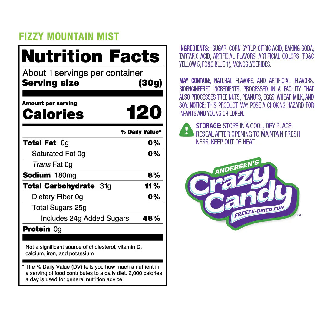 Freeze Dried Fizzy Mountain Mist - 1.1Oz
